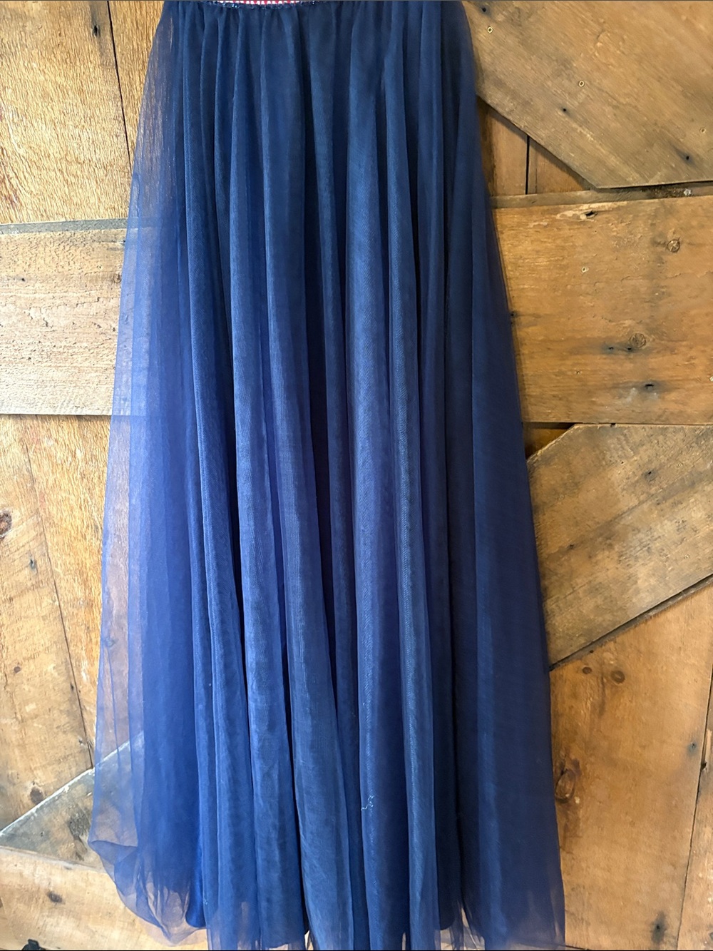 Morilee Madeline Gardner Navy Tulle Prom Dress Floral Pink Embellished Bodice 00 - Picture 5 of 14